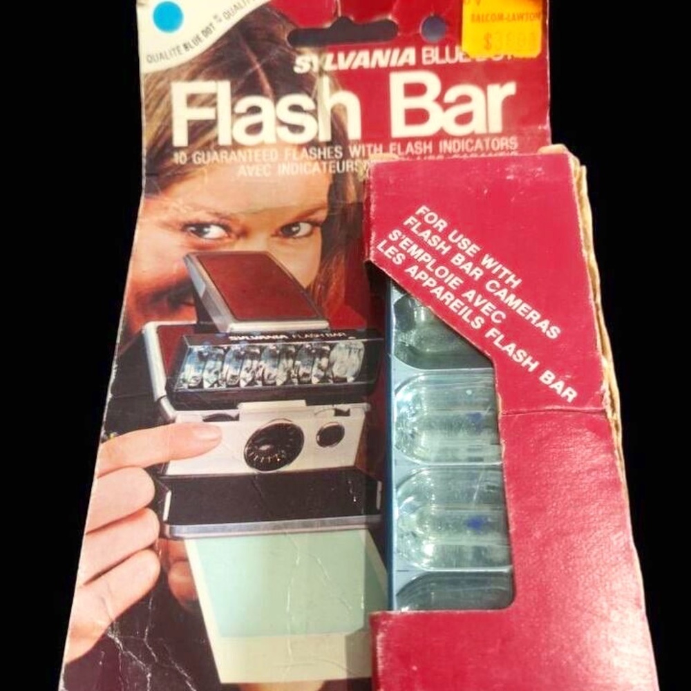 Vintage Sylvania Blue Dot Flash Bar For Use With Flash Bar Cameras Dead Stock